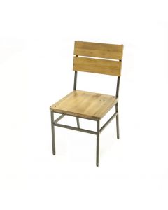 Eola Kitchen Dining Chair Pine Wood Brown Set of 2   