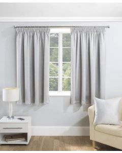Enhanced Living Serenity Curtain Pencil Pleat Blackout Thermal Silver 120W x 185Drop 