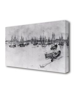 House Additions Whistler San Giorgi Print on Canvas, Grey Black 100cm H x 142cm W
