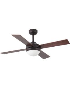 Faro Mini Icaria Bronze Ceiling Fan 2 Lights 4 Blades Reversible Beige and Brown   