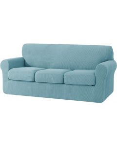 Subrtex 3 Seater Sofa Slipcover Anti Slip Furniture Protector Light Blue