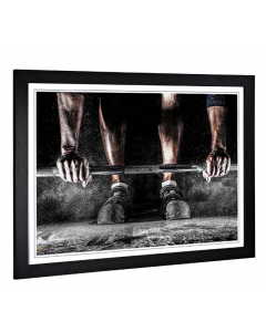 Arty Pie Bodybuilding Fitness Weights A2 Wall Picture Print with Black Frame