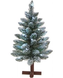 Black Box Mini Christmas Tree High Wood Spruce LED Lighting Artificial Snow Green, 60cm H