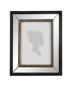 Clayre and Eef Black Wood Vintage Style Photo Frame 13x18cm