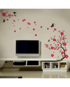 Walplus Blossom Flower Sticker Mural Decal Self Adhesive Wallpaper, Pink