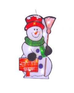 Jingles LED Christmas Let It Snowman Hook, Multicoloured 25.5 H x 14 W x 2.5 D