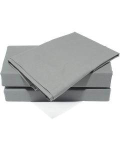 Percale V-Shape Pillowcase 80 x 36cm, Silver Grey