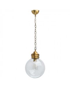 MW-LIGHT Industrial Loft Pedant 1 Light Brass Gold Metal Glass 155cm H x 55cm Dia.
