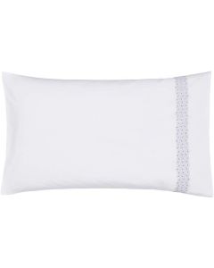 Helena Springfield London Slyvie Pillow Cases 74cm X 48cm, White and Lilac
