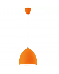 Nova Luce 1-Light Dome Plastic Pendant Orange 24 x 22 x 22cm
