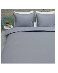 Bedding House Basic Duvet Cover Set, Grey Double 4FT 6 