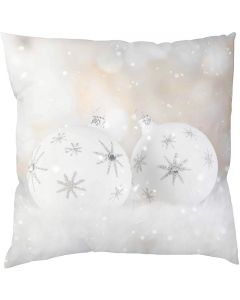 Home Fashion Simiano Christmas Cushion Cover Polyester White, 40cm