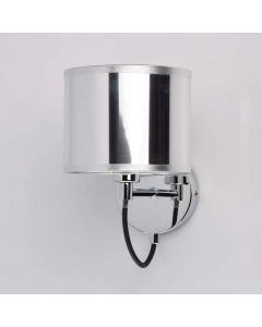 MW-Light 103020701 Modern Wall Light Chrome Lamp Shade Silver 1 Light L23cm x H19cm x W15cm