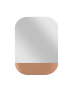 MH LONDON Ernie Modern Wall Accent Mirror with Rounded Corners Rose Gold