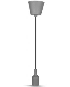 V-TAC 1 Light Pendant Holder E27 in Silicone Grey L60 x W50 x 50cm
