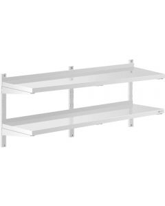 Royal Catering Commercial Wall Shelf White Stainless Steel 40 x 140cm
