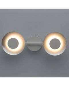 RegenBogen Hi-Tech Ylang 2 Light LED Ceiling Light, Foil Silver and White