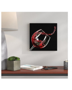 PRO-ART RED WINE PRINT ON GLASS 20 X 20cm
