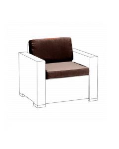 Gardenista Outdoor Seat Cushion Pads for Rattan Furniture Armchair 2 Piece Brown