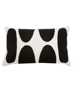 Premier Housewares Bosie Monochrome Rectangular Cushion White Black