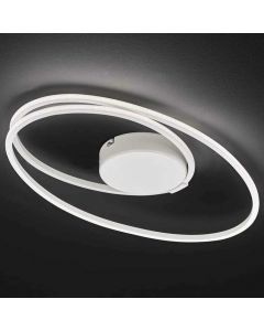 Wofi Nia LED Ceiling Light Acrylic Plastic White, 12W x 50D x 30H cm 