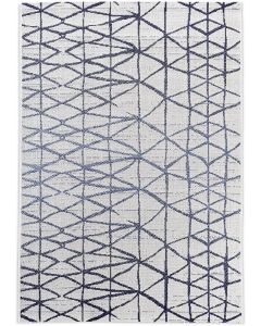 Balta Rugs White NETWORK Drifting Indoor Outdoor Area Rug BLUE 120 x 170cm