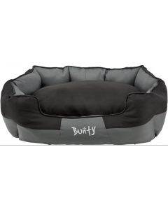 Bunty Anchor Pet Cat Dog Bed Soft Calming Small Black Grey 