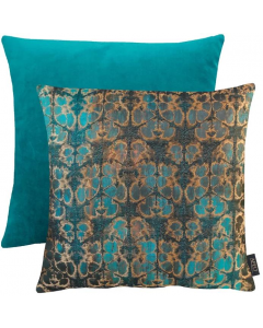 Apelt Saphir Cushion Cover Floral Blue/Green 55% polyester, 25% viscose and 20% linen 45cm H x 45cm W