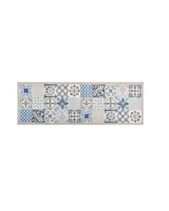 VidaXL Kitchen Carpet Rug Washable Mosaic, Blue 300cm L x 60cm W