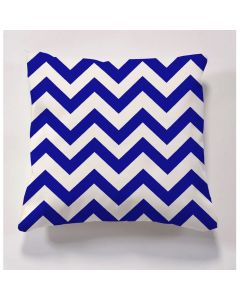 House Additions Geometric Resistant Cushion Cover Blue White 40x40