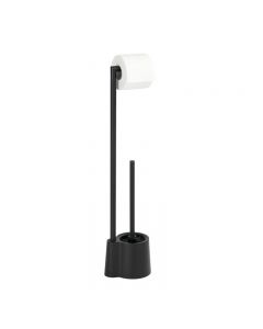 Wenko Avola Toilet Brush Holder Stand, Black, 13 x 66, 5 x 16 cm