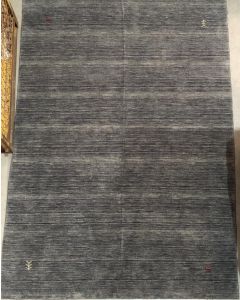 Nain Handmade Persian Indo GABBEH Stripped Grey Green WOOL Area Rug 170 x 240 cm 