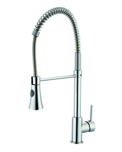 Eisl Spiral Spring Single Lever Kitchen Mixer Tap with Dual Spray in Chrome