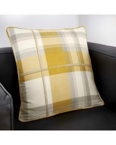 Fusion Balmoral Cushion Cover 43 x 43 cm Grey Ochre Yellow  