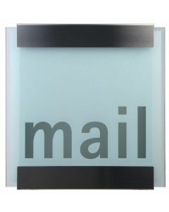 Keilbach Glasnost Mail Letter Box, Printed Glass 43.5cm H x 42cm W x 12.5cm D