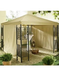 Quick-Star Roma Outdoor Garden Side Walls Fabric Polyester Beige 201H x 295W cm