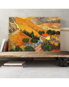 East Urban Home Landscape Canvas Wall Art by Vincent van Gogh, Orange
