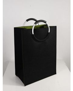 Artra Emma Laundry Bag Multi-purpose Bag Linen Basket with Handle Black Green