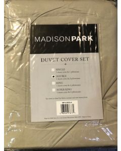 MadisonPark Pastel Grey Duvet Cover Set Double 4FT6