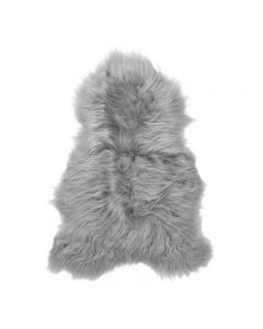 Skinnwille, Molly Sheepskin Rug, Grey, Longhaired Natural, Eco, 90 x 60cm