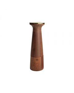 T&G CrushGrind Woodware Oblique Black Walnut Pepper Mill with Gold Top