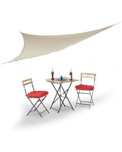 Relaxdays Garden Sun Shade Sail Triangular Beige 350 x 350 x 350cm