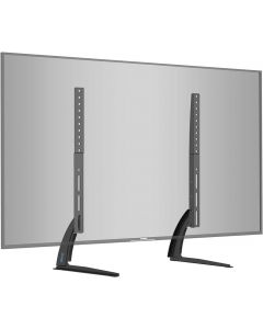 Bontec Table Pedestal TV Stands Screen Monitor Riser for 22-65 Inch Height Adjustable, Black Metal