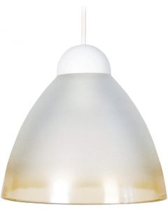 Tosel 1 Light Ceiling Pendant Shade Glass Amber, White 18L x 18W x 80H