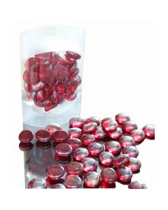 House Additions Decorative Luster Glass Beads, Red
