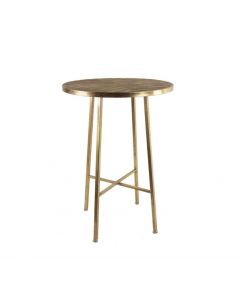 Countryfield Round Side Table Living Room Tea Table Gold  