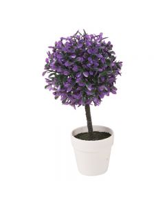URBN Living Artificial Boxwood Flower in Planter 27H x 13cmW x 13cmD, Purple