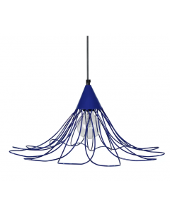 Tosel 1 Light Novelty Pendant Lamp Wire / Epoxy Paint  Navy Blue 90cm H x 30cm W