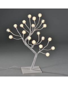 [in.tec]  20LEDs Christmas Dekoration White Tree With Snowflake, 45cm 