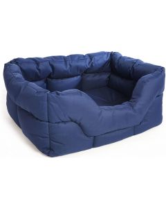 P & L Superior Pet Beds Heavy Duty Rectangular Waterproof Soft Dog Bed, Jumbo, 88 x 72 x 35cm, Blue